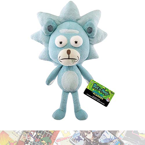Teddy Rick: Fun ko Galactic Plushies Vinyl Figurine Bundle with 1 Cartoon Theme Compatible Trading Card (44833)